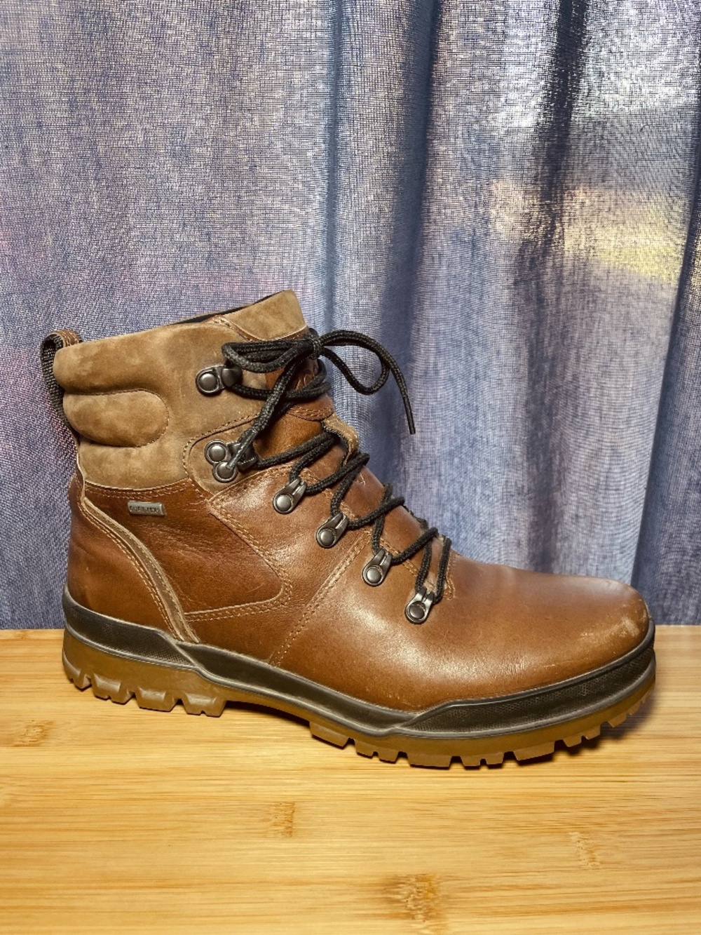 Ecco Track 6 Plain Toe Gore-Tex Waterproof Leather Hiking Boots Sz 43 9 9.5 Nice